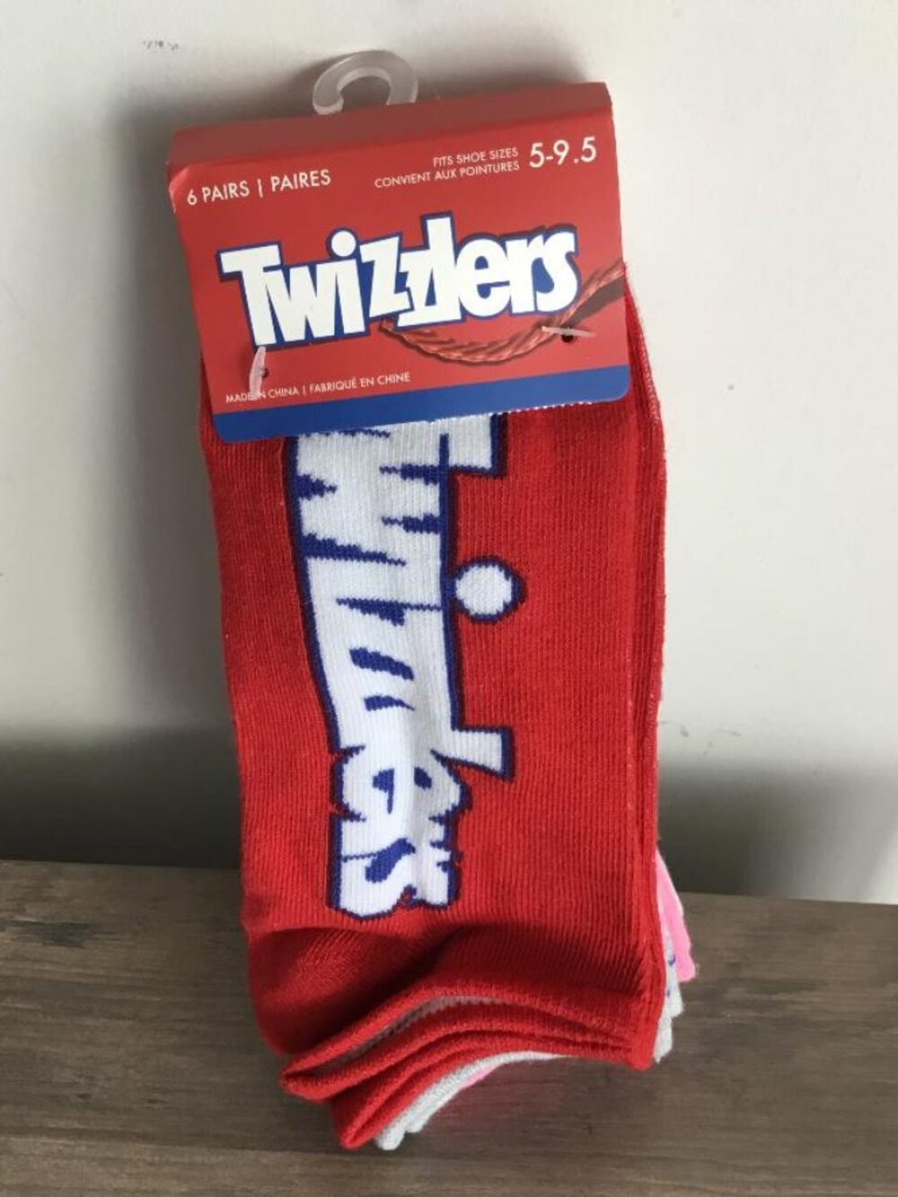 Hershey Candy Twizzlers Ladies 6 Prs. Low Show Socks "Hug it Out" Bright Colors